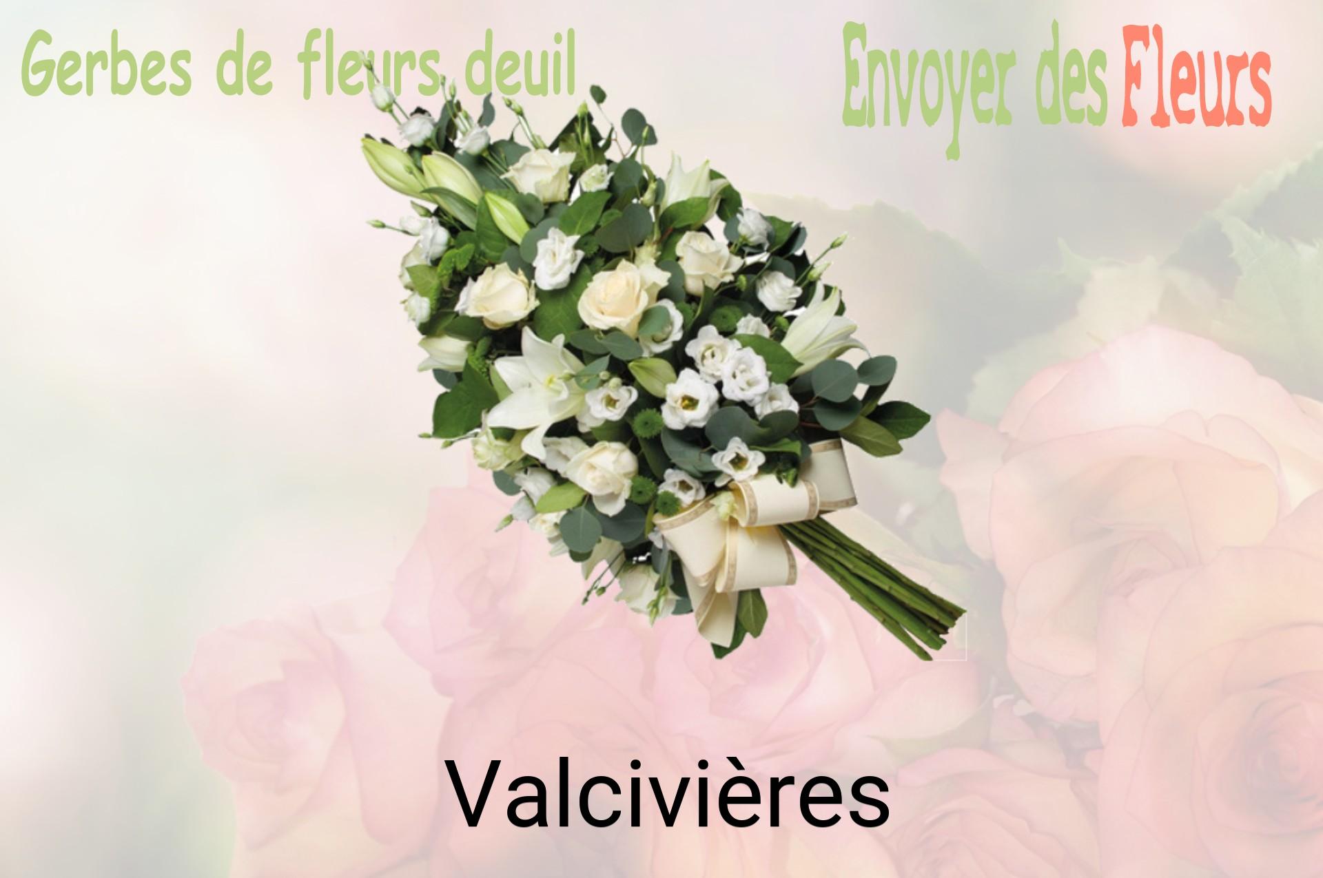 Gerbe de fleurs de deuil livrée à Valcivières